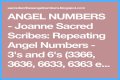 
Repeating Angel Numbers - 3's and 6's  (3366, 3636, 6633, 6363 etc)
