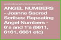 
Repeating Angel Numbers - 6's and 1's  (6611, 6161, 6661 etc)

